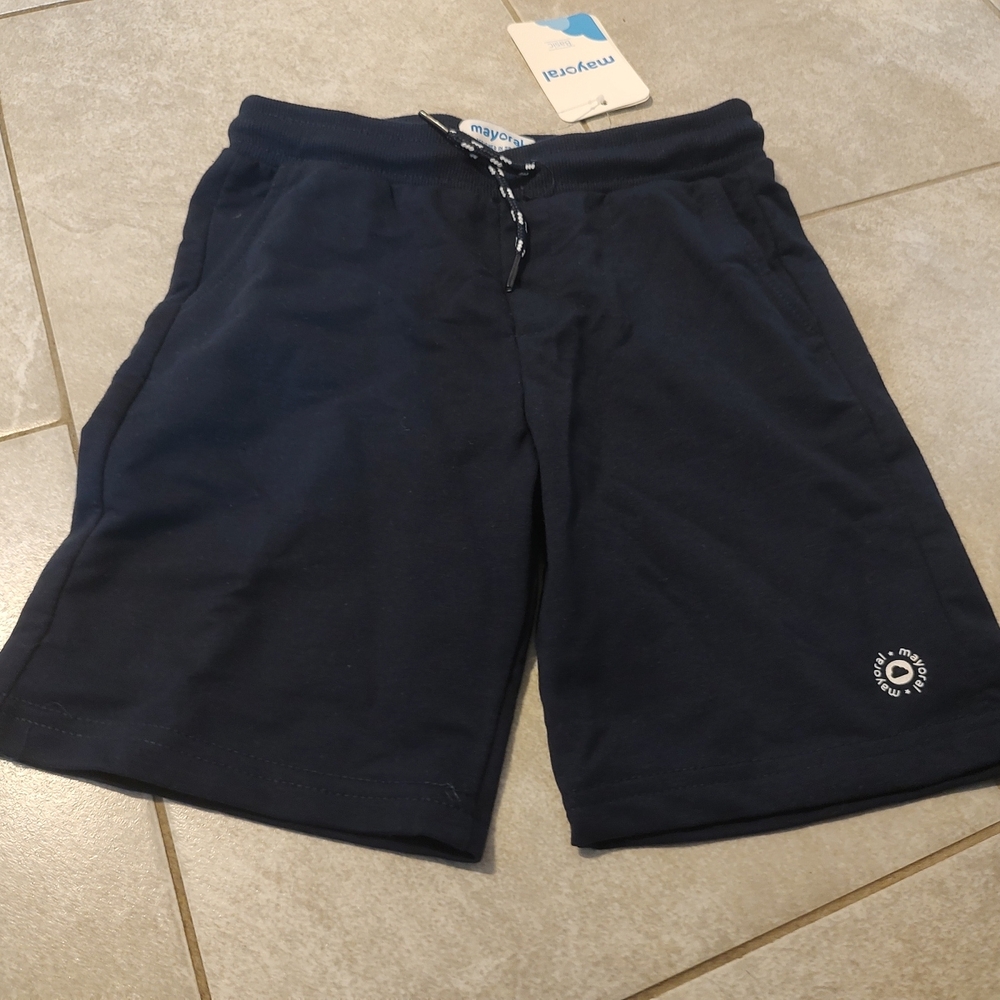 Mayoral Blue Athletic Shorts with Drawstring Waistband
